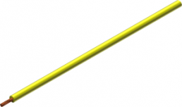 Silicone-stranded wire, highly flexible, halogen free, SiliVolt-E, 0.5 mm², AWG 20, yellow, outer Ø 2.3 mm
