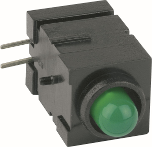 LED signal light, green, 30 mcd, pitch 2.54 mm, LED number: 1