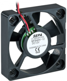 DC axial fan, 12 V, 40 x 40 x 10 mm, 13.3 m³/h, 33 dB, Ball bearing, SEPA, MFB40H12HA