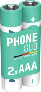 5035332 Ansmann Round Cell Batteries, 9V Block Batteries