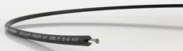 Silicone-train cable, halogen free, ÖLFLEX TRAIN HT 150 F 3,6kV, 1.5 mm², black, outer Ø 7.4 mm