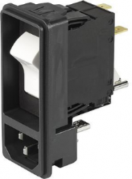 Combination element C14, screw mounting, plug-in connection, black, DF11.0022.0010.01