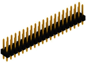 Pin header, 40 pole, pitch 2.54 mm, straight, black, 10055185