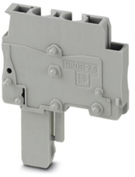 Plug, spring balancer connection, 0.08-4.0 mm², 1 pole, 24 A, 6 kV, gray, 3043255