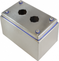 Stainless steel push button enclosure, (L x W x H) 126.49 x 115.06 x 201.676 mm, metal, IP69/IP69K, HYPB2SS