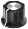 Button, cylindrical, Ø 19 mm, (H) 11.94 mm, black, for rotary switch, 5-1437624-0