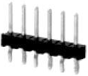 Pin header, 8 pole, pitch 2.54 mm, straight, black, 5-146259-4