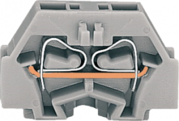 2-wire terminal, spring-clamp connection, 0.08-1.5 mm², 1 pole, 18 A, 6 kV, gray, 260-301