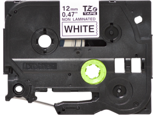 Labelling tape cartridge, 12 mm, tape white, font black, 8 m, TZE-N231