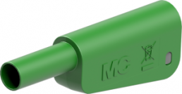 4 mm plug, screw connection, 1.0 mm², CAT II, CAT III, green, 66.2020-25