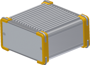 Aluminum enclosure, (L x W x H) 100 x 100.3 x 63.5 mm, gray (RAL 7005), IP54, 10035445