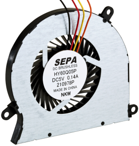 DC radial fan, 5 V, 60 x 60 x 5 mm, 4.69 m³/h, 28 dB, slide bearing, SEPA, HY60Q05AP