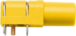 4 mm socket, PCB connection, CAT III, yellow, SWEB 8094 AU / GE
