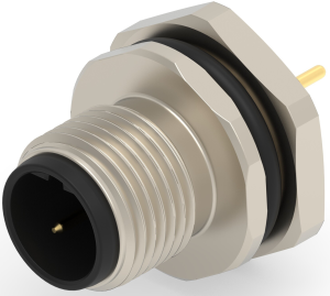 Circular connector, 2 pole, solder connection, screw locking, straight, T4142412021-000