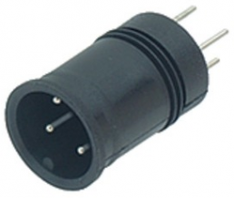 Panel plug, M12, 4 pole, THT, screw locking, straight, 09 0431 216 04