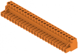 Socket header, 24 pole, pitch 5 mm, straight, orange, 1954260000