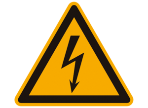 Warning Sign, Danger: Electricity, W 1 A, Sm 25 mm