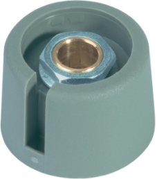 Rotary knob, 6 mm, plastic, gray, Ø 16 mm, H 16 mm, A3016068