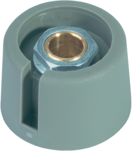 Rotary knob, 6 mm, plastic, gray, A3031068