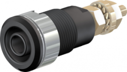 4 mm socket, screw connection, mounting Ø 12.2 mm, CAT III, black, 23.3020-21