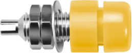 4 mm socket, solder connection, mounting Ø 7.5 mm, yellow, IBU 401 NI / GE