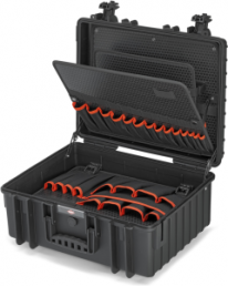 Tool case, 42 compartments, 67 straps, without tools, (L x W x D) 215 x 510 x 419 mm, 7.1 kg, 00 21 36 LE