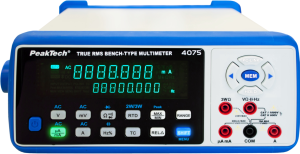 TRMS digital bench multimeter P 4075, 600 mA(DC), 600 mA(AC), 1000 VDC, 1000 VAC, 6 nF to 60 mF, CAT II 600 V