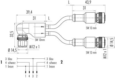 77 9827 3430 50003-0100 binder Sensor-Actuator Cables Image 2