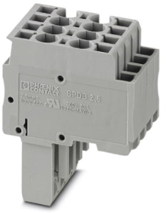 Plug, spring balancer connection, 0.08-4.0 mm², 4 pole, 24 A, 6 kV, gray, 3040436