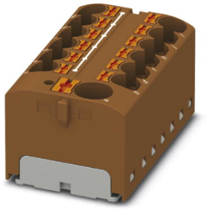 Distribution block, push-in connection, 0.2-6.0 mm², 32 A, 6 kV, brown, 3274020