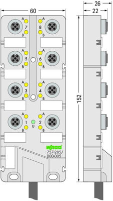 757-285/000-025 WAGO Sensor-Actuator Distribution Boxes Image 2