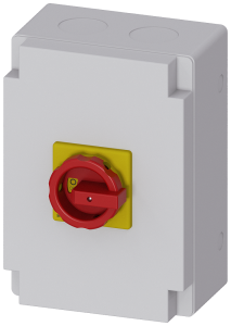 Emergency stop load-break switch, Rotary actuator, 3 pole, 100 A, 690 V, (W x H x D) 212 x 302 x 181 mm, front mounting, 3LD2766-0TB53