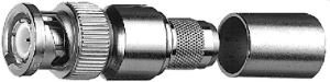 BNC plug 50 Ω, RG-214/U, RG-393/U, crimp/crimp, straight, 100023320