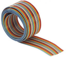 Flat ribbon cable, 10 pole, pitch 1.27 mm, 0.09 mm², AWG 28, different