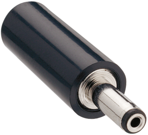 DC plug, inner dia. 1.4 mm, outer dia. 3.4 mm, black