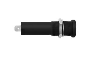 4 mm socket, flat plug connection, 12.2 mm, CAT IV, black, HSEB 3125 L NI / SW