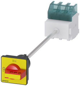 Emergency stop load-break switch, Rotary actuator, 3 pole, 63 A, 690 V, (W x H x D) 67 x 91 x 395 mm, front installation/DIN rail, 3LD2517-0TK13
