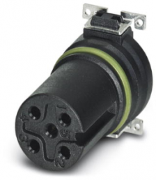 Socket, M12, 5 pole, SMD, push-in, straight, 1411937