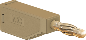 4 mm plug, solder connection, 2.5 mm², brown, 22.2631-27