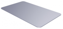Stainless steel label, (L x W) 70 x 43 mm, silver, 80 pcs