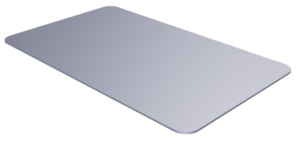 Stainless steel label, (L x W) 70 x 43 mm, silver, 1 pcs