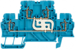 Multi level terminal block, spring balancer connection, 0.5-1.5 mm², 17.5 A, 6 kV, blue, 1791140000