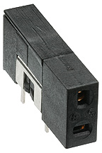 Test socket, PCB connection, black, 2615.1231