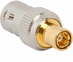 Coaxial adapter, 50 Ω, SMB plug to BNC socket, straight, 242185