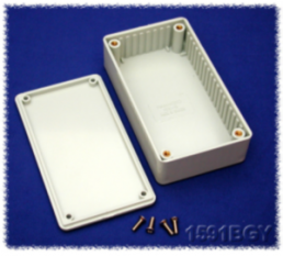 ABS enclosure, (L x W x H) 112 x 61 x 28 mm, light gray (RAL 7035), IP54, 1591BGY