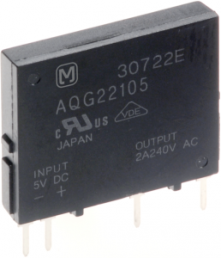 Solid state relay, 264 VAC, zero voltage switching, 4-6 VDC, 2 A, SMD, AQG22112J