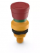 Emergency stop pushbutton wit M12 connection 4-pole, 2 NC, mounting diameter 22.3 mm, resetting by turning