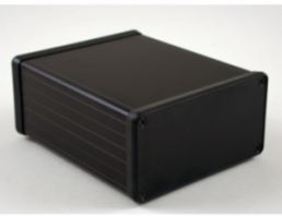 Die-cast aluminum enclosure, (L x W x H) 120 x 103 x 53 mm, black (RAL 9005), IP54, 1455N1202BK