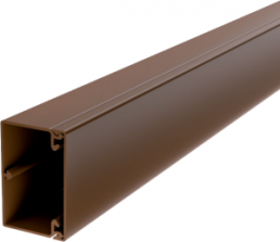 Cable duct, (L x W x H) 2000 x 60 x 40 mm, PVC, sepia brown, 6025617