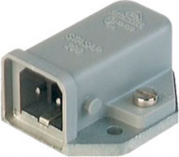 Plug, 2 pole, PCB mounting, screw connection, 1.5 mm², gray, 932046106